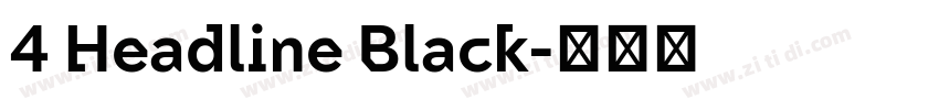 4 Headline Black字体转换